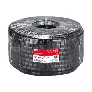 Organizer kabli Unitek spiralny 25 m 22 mm czarny wytrzymały porządek biuro