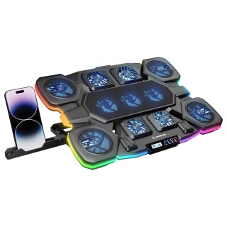 Podstawka Chłodząca Rampage Glacier USB-C 2600 RPM Pod Laptopa 14-17"