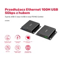 Przedłużacz Extender Unitek USB 5 Gbps Cat 6 100 m Hub 5x USB-C 4x USB-A