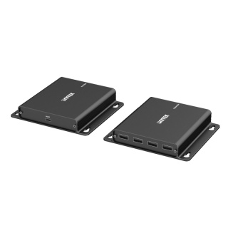 Przedłużacz Unitek USB-C do 4x USB-A Ethernet 150m 480 Mbps hub aluminiowy