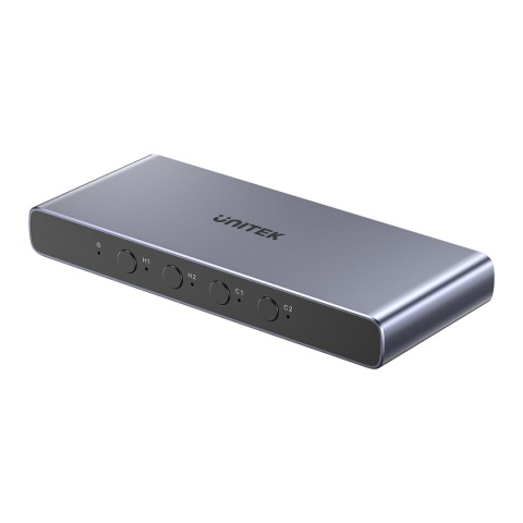 Przełącznik Switch KVM Unitek V1313AGY HDMI USB-C 4K 4 Wejścia 1 Wyjście
