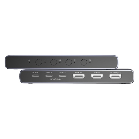 Przełącznik Switch KVM Unitek V1313AGY HDMI USB-C 4K 4 Wejścia 1 Wyjście