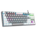 Rampage SNUG K14 klawiatura TKL gamingowa mechaniczna RGB szaro biała