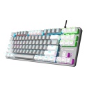 Rampage SNUG K14 klawiatura TKL gamingowa mechaniczna RGB szaro biała