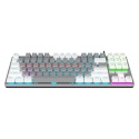 Rampage SNUG K14 klawiatura TKL gamingowa mechaniczna RGB szaro biała