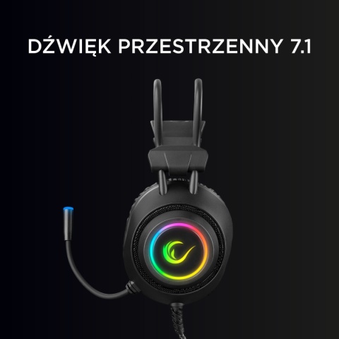 Słuchawki Rampage RM-K19 Plus gamingowe 7.1 RGB z mikrofonem przewodowe