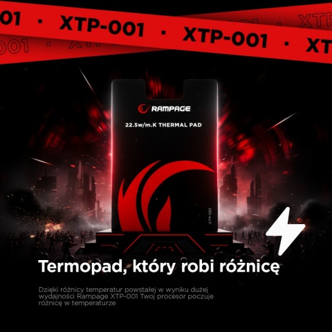 Termopad Rampage XTP-001 Przewodność Cieplna 22,5 W/mK 38 x 38 x 0,2 mm