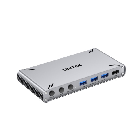 Unitek D1118 Przełącznik KVM USB-C HDMI 4K 30Hz 10Gbps transfer plików