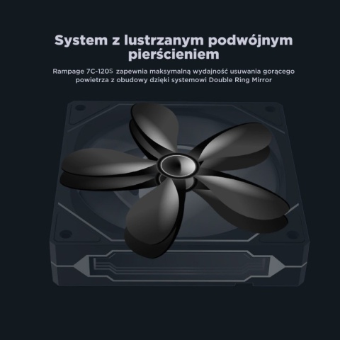 Wentylator Rampage 7C-120S 120 mm ARGB PWM 1800 RPM czarny infinity mirror