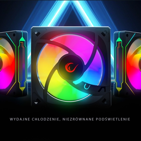 Wentylator Rampage 7C-120S 120 mm ARGB PWM 1800 RPM czarny infinity mirror