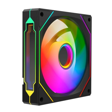 Wentylator Rampage 7C-120S 120 mm ARGB PWM 1800 RPM czarny infinity mirror