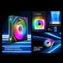 Wentylator Rampage 7C-120S 120 mm ARGB PWM 1800 RPM czarny infinity mirror