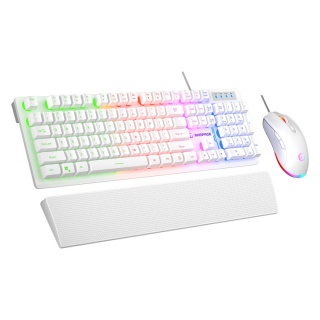 Zestaw Gamingowy Rampage Fortuna Klawiatura Mysz Podkładka RGB 12800 DPI