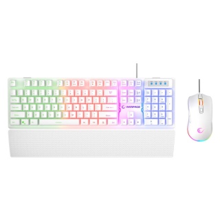 Zestaw Gamingowy Rampage Fortuna Klawiatura Mysz Podkładka RGB 12800 DPI