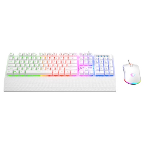 Zestaw Gamingowy Rampage Fortuna Klawiatura Mysz Podkładka RGB 12800 DPI