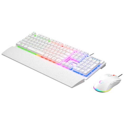 Zestaw Gamingowy Rampage Fortuna Klawiatura Mysz Podkładka RGB 12800 DPI