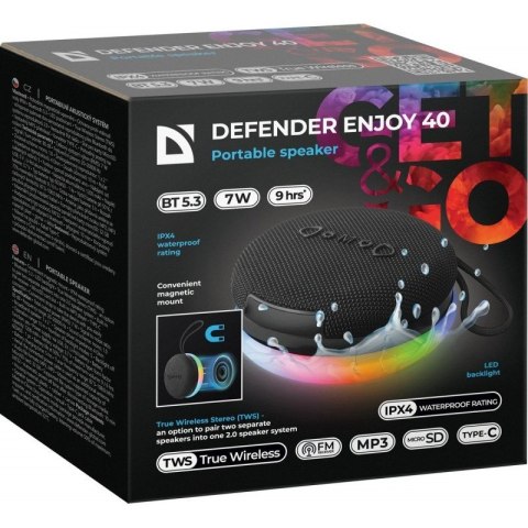 Defender Głośnik bluetooth ENJOY 40 7W LED