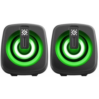 Defender Głośniki komputerowe J1 2.0 6W LED USB czarne