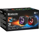 Defender Głośniki komputerowe J1 2.0 6W LED USB czarne