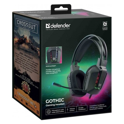 Defender Słuchawki nauszne z mikrofonem GOTHIC czarne
