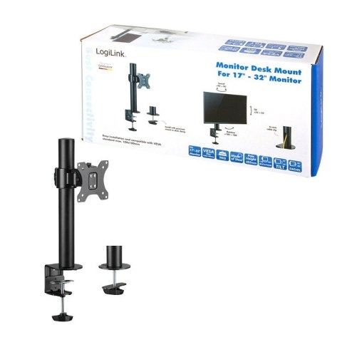 LogiLink Uchwyt do monitora 17-32 cale, stalowy, maks. 9kg