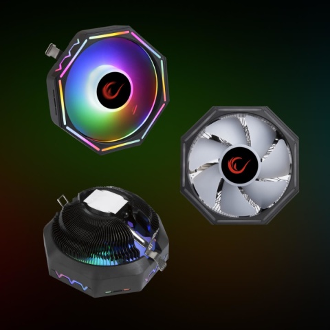 Rampage RM-C04 Coolblade cooler CPU 120mm RGB LED LGA1700 AM5 wydajny cichy