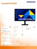 Samsung Samsung Monitor 27 cali S30GD IPS 1920x1080 FHD 16:9 1xHDMI 1xD-Sub 5ms 100Hz płaski 3YOn-Site (LS27D304GAUXEN)