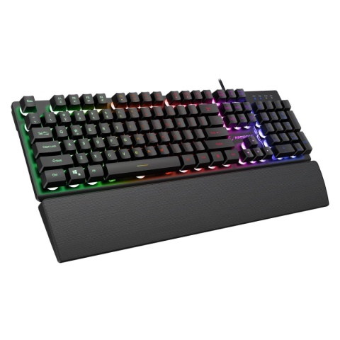 Zestaw Gamingowy Rampage Fortuna Klawiatura Mysz Podkładka RGB 12800 DPI