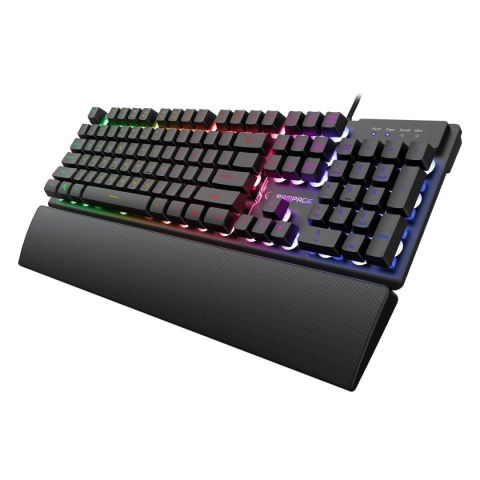 Zestaw Gamingowy Rampage Fortuna Klawiatura Mysz Podkładka RGB 12800 DPI