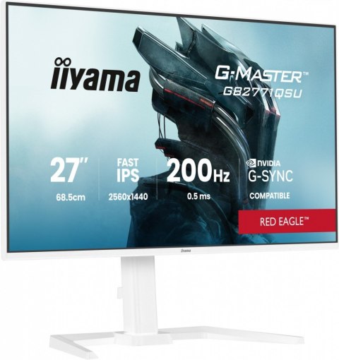 IIYAMA Monitor 27 cali GB2771QSU-W1 QHD,Fast IPS,200Hz,HAS (150) PIVOT, 2xUSB 3.2, 2xUSB C, 0,5ms, 2xHDMI, DP, 350cd,Adaptive G-SY