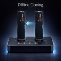 Qoltec Stacja dokujšca dysków SSD M.2 NVMe | PCIe | USB-C | 20Gb/s | DUAL 2x8TB | klonowanie offline