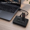 Qoltec Stacja dokujšca dysków SSD M.2 NVMe | PCIe | USB-C | 20Gb/s | DUAL 2x8TB | klonowanie offline
