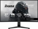 IIYAMA Monitor 27 cali GC2781HSU-B1 VA, FHD, 144Hz, 1ms, 2xUSB, 1500R, 350 cd, 4000:1, HDMI, DP, FreeSync -1920x1080 (48-144Hz), 2x2W