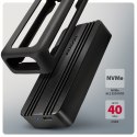 AXAGON EEM2-40G Obudowa zewnętrzna aluminiowa USB4 Gen 3x2 M.2 SSD NVMe 40Gbps passive, USB-C cable, silicon sleeve