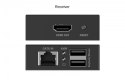 Digitus Przedłużacz (extender) po skrętce kat.6 HDMI 4K/30Hz z KVM USB 1.1 do 40m/70m, max. 253 odbiorniki, sterowanie IR - zestaw (odbi