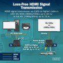 Digitus Przedłużacz (extender) po skrętce kat.6 HDMI 4K/30Hz z KVM USB 1.1 do 40m/70m, max. 253 odbiorniki, sterowanie IR - zestaw (odbi