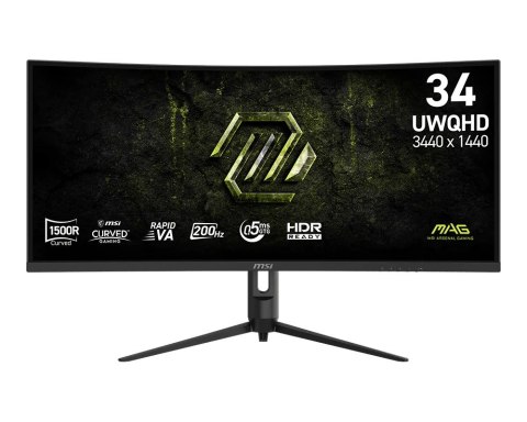 MSI Monitor 34 cale MAG 342CQRF E20 UWQHD/Curved/200Hz/czarny
