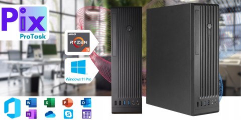 PIX Protask V7 SFF AMD Ryzen 16GB DDR4 512GB SSD DVD Windows 11 Pro