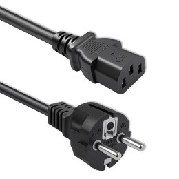 Qoltec Kabel zasilający SCHUKO CEE 7/7 (E/F) | IEC C13 | 3x0.75mm2 | Czysta miedź Cu | 1.5m