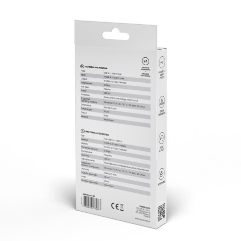 Savio HUB 4-portowy USB 3.1 Gen 1, AK-53