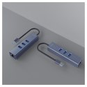 Savio Hub AK-58 3-portowy USB-A 3.1 Gen 1 z adapterem RJ-45 Gigabit Ethernet
