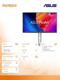 Asus Monitor 27 cali PA278QGV PrArt IPS QHD HDMI USB DP
