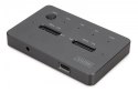 Digitus Stacja dokująca dysków z funkcją klonowania | USB-C 3.2 Gen2 10Gbps | SSD M.2 NVMe (max. 2x 4TB) | Funkcja Offline Clone | Czarn
