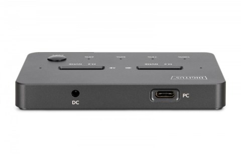 Digitus Stacja dokująca dysków z funkcją klonowania | USB-C 3.2 Gen2 10Gbps | SSD M.2 NVMe (max. 2x 4TB) | Funkcja Offline Clone | Czarn
