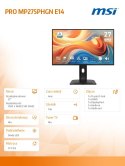 MSI Monitor PRO MP275PHGN E14 27 cali/LED/FHD/Flat/144Hz/Czarny
