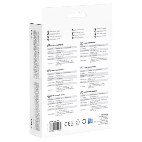 Savio Kabel CL-210 Displayport 2.1 2m