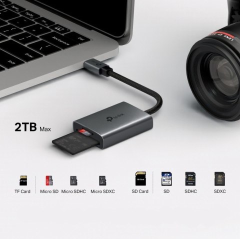 TP-LINK Adapter USB Type-C to SD & microSD 3.0 UA430C SPEC: 1 × USB-C Connector,1 × SD + 1 × microSD(TF) up to 200MBps 