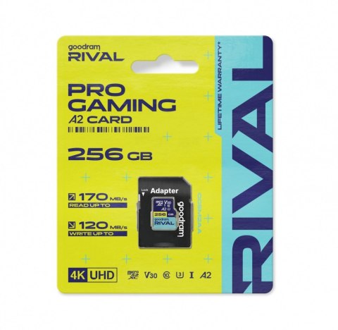 GOODRAM Karta pamięci microSD 256GB Rival UHS-I V30 U3 C10 A2 170/120MBs