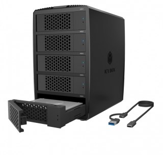 IcyBox System-RAID dla 5 HDD 2,5"/3,5" SATA, IB-RD3705-CU3 RAID 0,1,10,3,5, Single, Large, Clone
