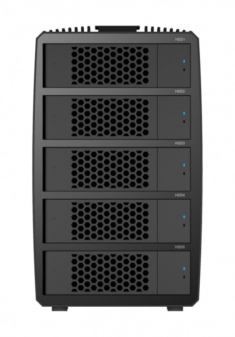 IcyBox System-RAID dla 5 HDD 2,5"/3,5" SATA, IB-RD3705-CU3 RAID 0,1,10,3,5, Single, Large, Clone